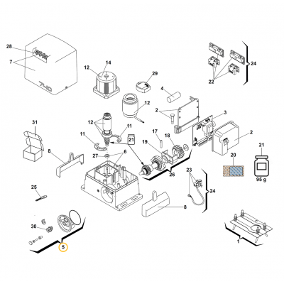 Faac 740/741 Manuel Bölmesi (5 Numaralı Parça)